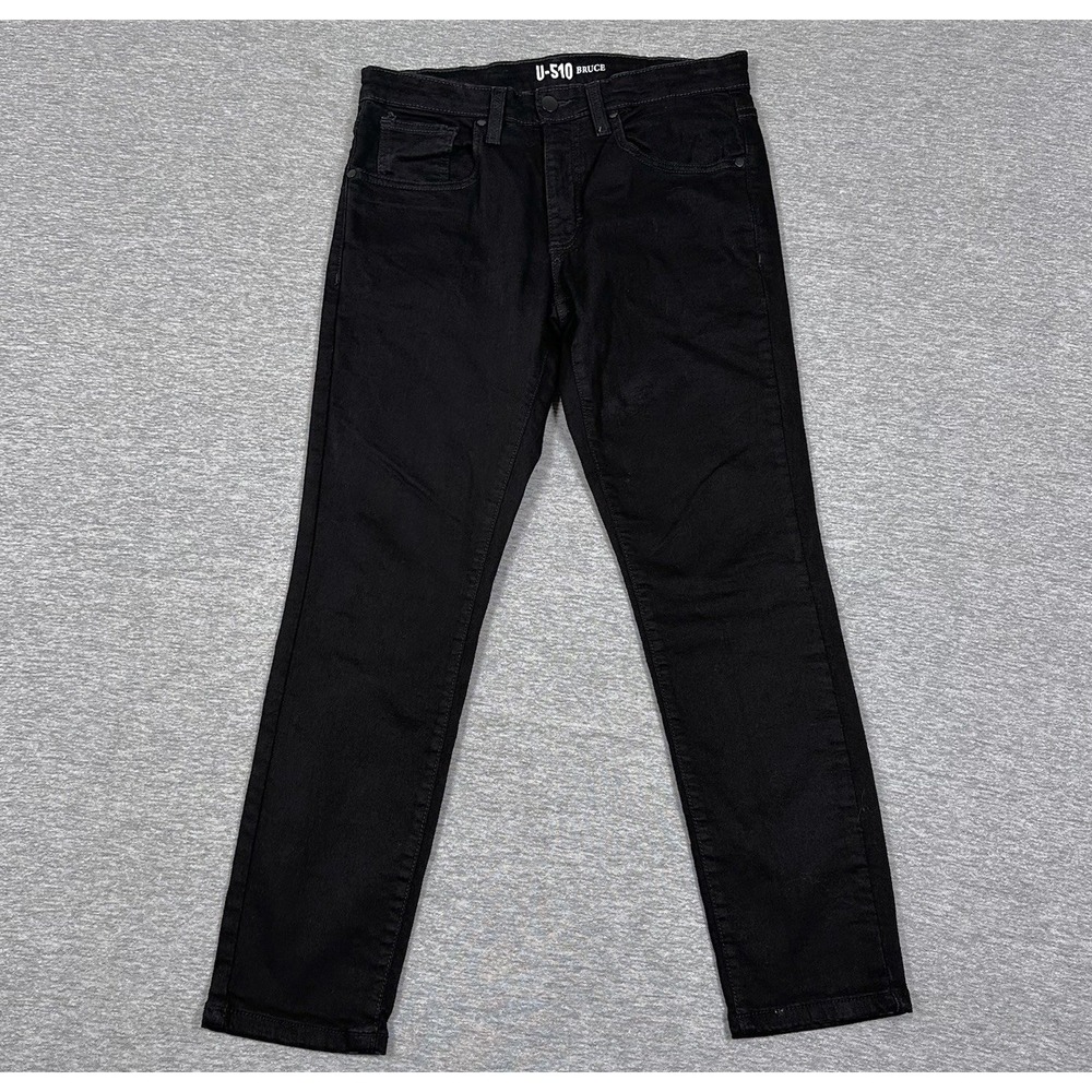 Under 510 Jeans Mens Size 30x28 Black Denim Bruce Slim Fit Tapered U-510